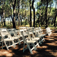 White Outdoors Wedding Chairs
